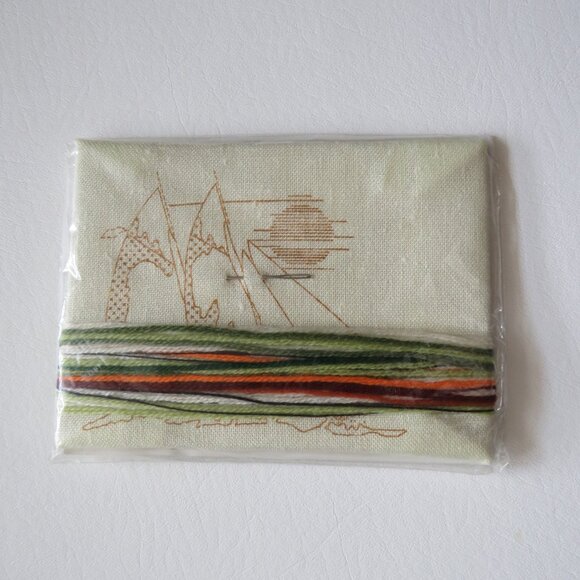 Jiffy Stitchery Clipper Schooner Yacht Ships Lot of 3 Needlepoint Vintage Kits - Picture 7 of 7